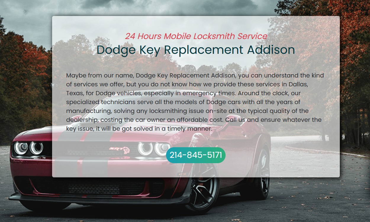 Dodge Key Replacement Addison - Business Photo